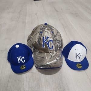Kansas city royals hat and two mini hat set